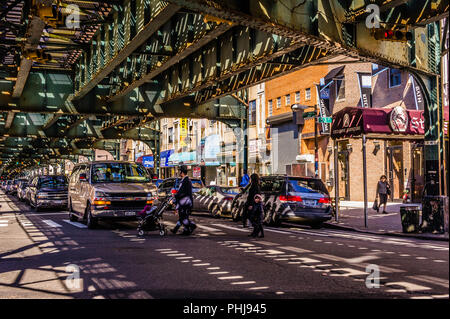 55e Rue (BMT West End Ligne) Métro Station Sunset Park, Brooklyn - New York, New York, USA Banque D'Images