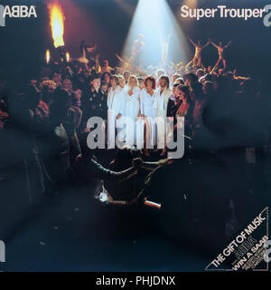 Abba Super Trouper couverture de l'album Banque D'Images