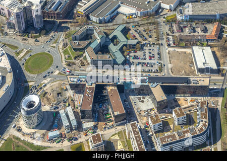 Nouvelle construction d'Funke-Medien au siège de Berliner Platz à Berlin Grüne Mitte à Essen dans la Ruhr en NRW. Essen, Ruhr, Rhénanie-N-W Banque D'Images