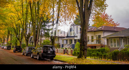 Tout à fait pleuvoir jour après-midi saison d'automne à Vancouver Canada Banque D'Images