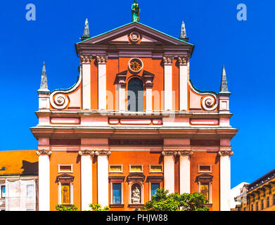 L'église franciscaine de l'Annonciation à Ljubljana - Slovénie Banque D'Images