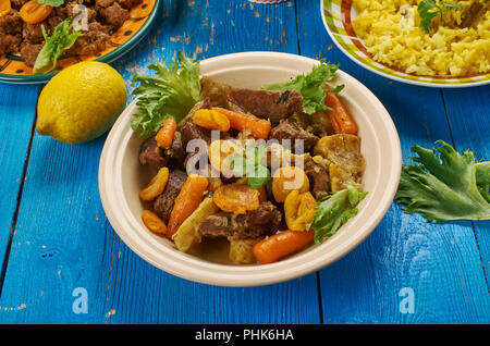 Le curry d'agneau doux sud-africain potjie curry d'agneau Banque D'Images