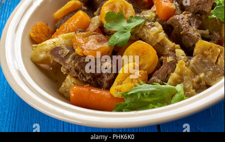 Le curry d'agneau doux sud-africain potjie curry d'agneau Banque D'Images