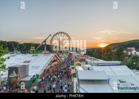 Regensburg, Bavière, Allemagne, le 12 mai 2018, coucher de soleil sur la Maidult à Regensburg, Allemagne Banque D'Images