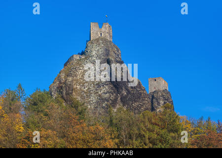 Château de Trosky en Bohême paradise - République Tchèque Banque D'Images