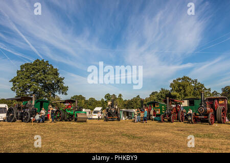 Moteur de traction rassemblement au parc Astle Chelford Cheshire Royaume Uni 2018 Banque D'Images