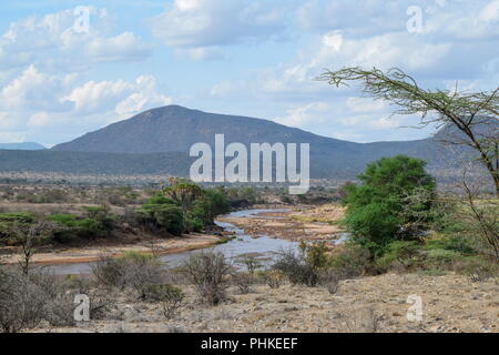 D'Ewaso Nyiro à Samburu, Kenya Banque D'Images