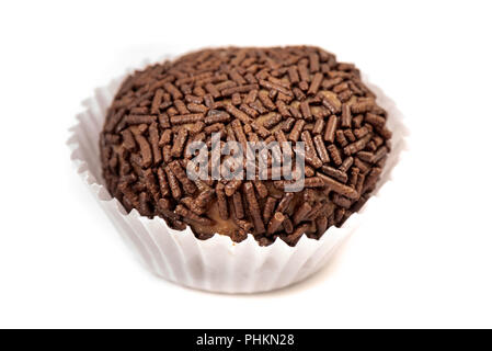 Brigadeiro, célèbre brésilien bonbons au chocolat. Banque D'Images