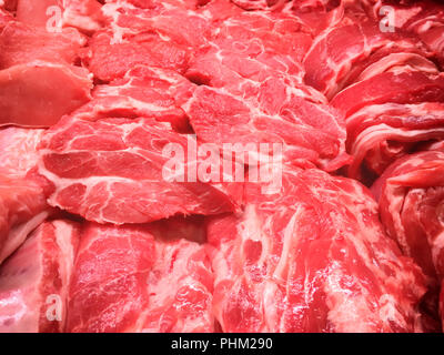 Steaks de boeuf et la viande de porc Banque D'Images