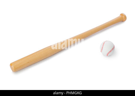 Baseball bat and ball Banque D'Images