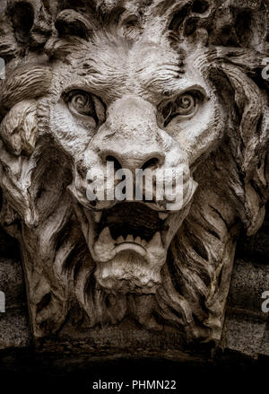 Lion-Shaped la tête du démon Banque D'Images