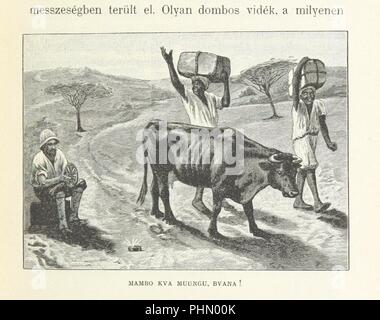 Libre à partir de la page 631 d'un "Rudolf és Stefánia tavakhoz. Samuel Teleki Gróf felfedező Kelet-Afrika egyenlitői vidékein 1887-1888 3 d'interdiction ... Egyetlen kiadau jogosított magyar030092. Banque D'Images