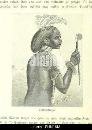 Libre à partir de la page 754 de "Rudolph-See Stephanie-See und zum. Die Forschungsreise des am See xi/Ost-Acquatorial-S. Teleki dans Afrika, 1887-1888". Banque D'Images