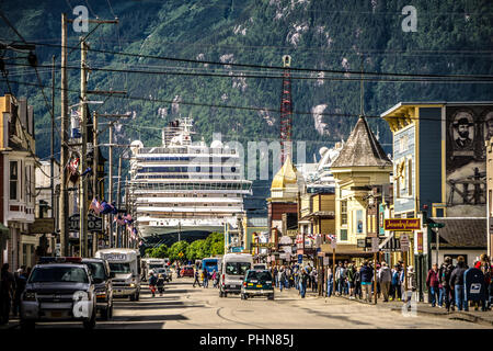 Skagway en Alaska en juin, usa ville du nord près de canada Banque D'Images