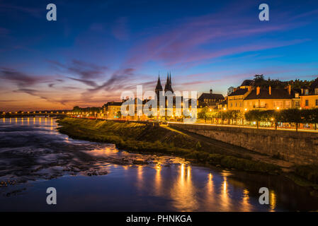 Soleil libre de Blois et de la Loire, France Banque D'Images