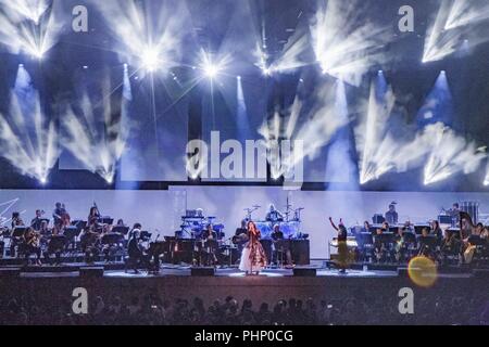 San Diego, Californie, USA. Du 1er septembre 2018. Evanescence à l'Amphithéâtre de l'entreprise de matelas, à Chula Vista, Californie le 31 août 2018 Credit : Marissa Carter/ZUMA/Alamy Fil Live News Banque D'Images