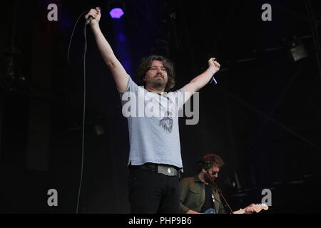 Knebworth Park, Herfordshire, UK. 2 Septembre, 2018. Embrasser en concert lors de la deuxième journée de la toute première Cool Britannia Festival à Knebworth Park. Crédit : Simon Newbury/Alamy Live News Crédit : Simon Newbury/Alamy Live News Crédit : Simon Newbury/Alamy Live News Banque D'Images