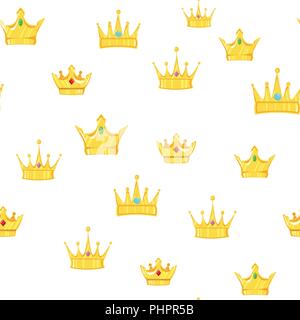 Vector illustration. Une couronne d'or avec des pierres précieuses fond blanc Illustration de Vecteur