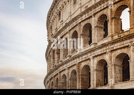 Détail de l'amphithéâtre du Colisée à Rome Banque D'Images