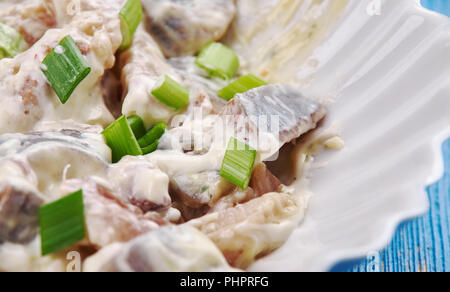 Polish hareng dans la crème Banque D'Images