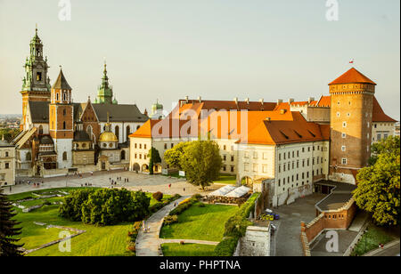 Le château de Wawel à Cracovie, Pologne Banque D'Images