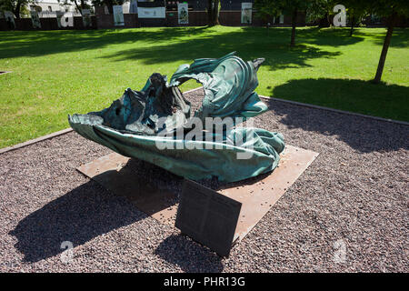 Statue du prince Józef Poniatowski dans le parc de la liberté Musée de l'Insurrection de Varsovie à Varsovie, Pologne Banque D'Images