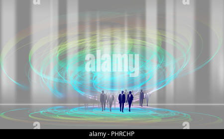 L'équipe de robots, l'intelligence artificielle Banque D'Images