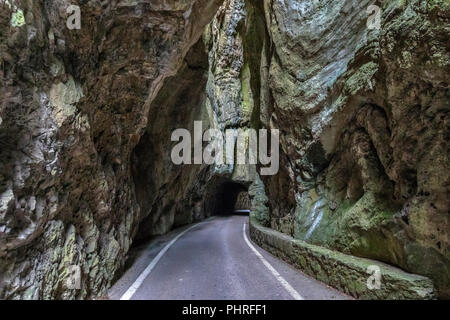 Strada della Forra, Tremosine, Lac de Garde, Lombardie, Italie, Europe Banque D'Images