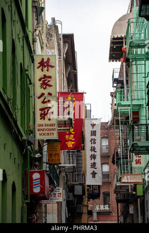 Ross Alley dans Chinatown à San Francisco, Californie, USA Banque D'Images