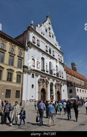 Jesuitenkirche Saint Michel, Neuhauser Strasse, Munich, Bayern, Deutschland Banque D'Images