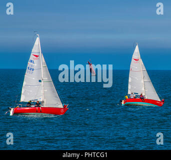 Bateaux à voile à Howth, Co. Dublin. L'Irlande Banque D'Images