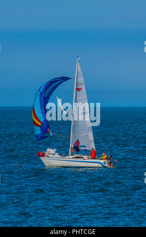 Bateaux à voile à Howth, Co. Dublin. L'Irlande Banque D'Images