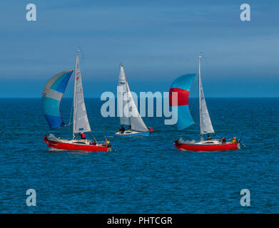 Bateaux à voile à Howth, Co. Dublin. L'Irlande Banque D'Images