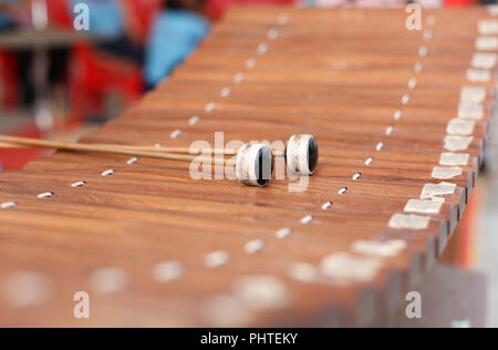 Instrument en bois xylophone Alto Banque D'Images