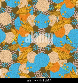 Motif de fond transparent floral coloré Illustration de Vecteur