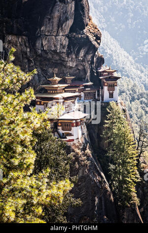 Le monastère de Taktsang Palphug ou les Tigres nid près de Paro au Bhoutan a été constructued en 1692. Banque D'Images