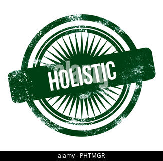 Approche holistique - green grunge stamp Banque D'Images