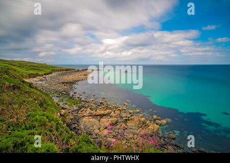 Superbe paysage côtier Cornish Banque D'Images