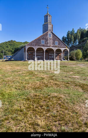 Église en bois de Quinchao, Quinchao, Ile de Chiloé, Los Lagos region, Chile Banque D'Images