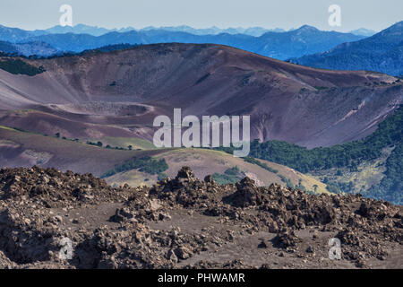 Volcan Tolhuaca, Réserve nationale du Malalcahuello-Nalcas, région d'Araucania, Chili Banque D'Images
