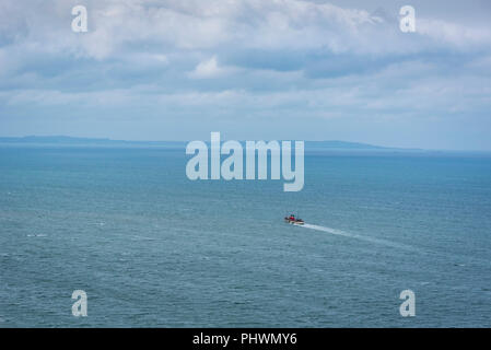 Llandudno North Wales. Bateau à vapeur de mer dernier mondes Le Waverley. En mer. Banque D'Images