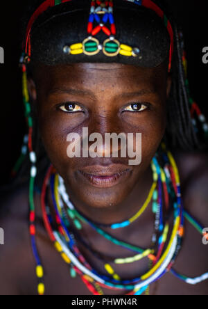 Muhakaona femme tribu, province de Cunene, Oncocua, Angola Banque D'Images