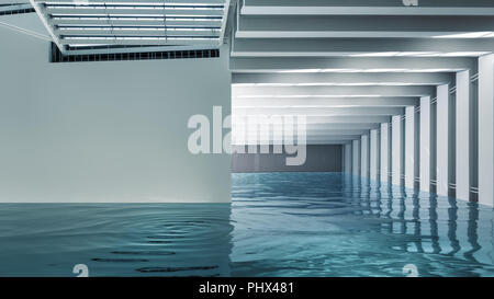 Piscine intérieure moderne Banque D'Images