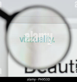Milan, Italie - 20 août 2018 : Vizzuality accueil du site. Logo Vizzuality visible. Banque D'Images