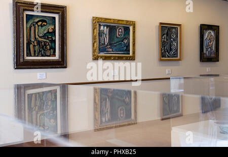 Peintures de Georges Rouault qui pendent dans l'Kiyoharu Shirakaba Art Gallery à l'intérieur des terres de la colonie d'Art Kiyoharu à Hokuto, Ville Prefec Yamanashi Banque D'Images