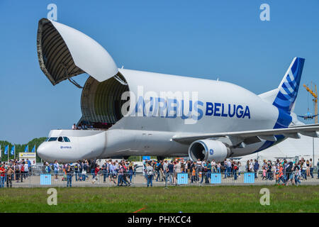 Beluga d'Airbus, de l'ADI 2018, Schönefeld, Brandebourg, Allemagne Banque D'Images