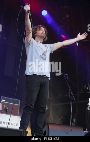 Knebworth Park, Herfordshire, UK. 2 Septembre, 2018. Embrasser en concert lors de la deuxième journée de la toute première Cool Britannia Festival à Knebworth Park. Banque D'Images