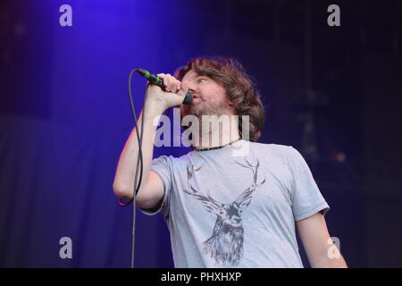 Knebworth Park, Herfordshire, UK. 2 Septembre, 2018. Embrasser en concert lors de la deuxième journée de la toute première Cool Britannia Festival à Knebworth Park. Banque D'Images