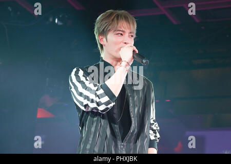 Jae-Joong (JYJ), le 30 août 2018 : le chanteur coréen Kim Jae Joong assiste à la miche Bloomin' événement Festival d'été à Tokyo, Japon. Credit : Pasya/AFLO/Alamy Live News Banque D'Images