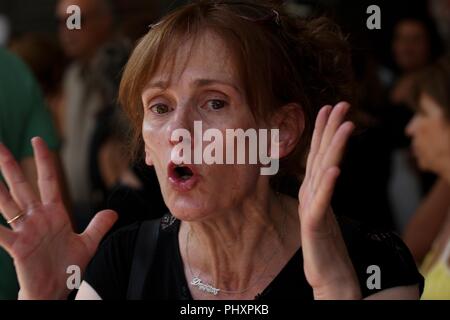 Athènes, Grèce. Sep, 2018 3. Agaimst veuves protester contre la décision du gouvernement de réduire leur widowhead les pensions. (Crédit Image : © VafeiadakisZUMA Aristidis Wire) Banque D'Images